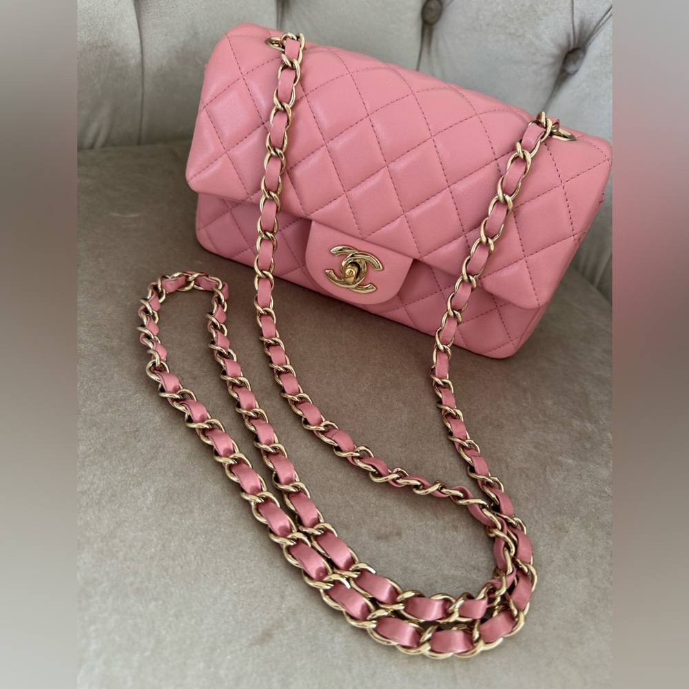 Chanel Mini rectangular lambskin Pink